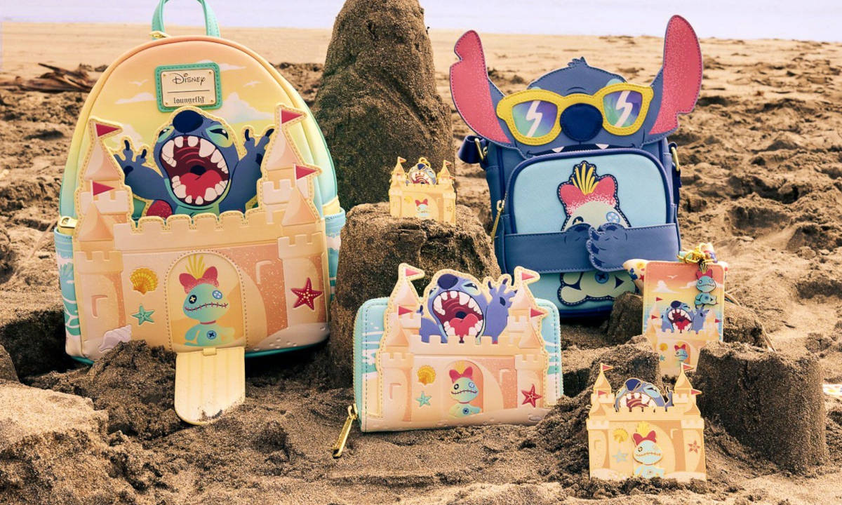 Portefeuille et Mini sac à dos Loungefly Stitch Sandcastle Beach Surprise