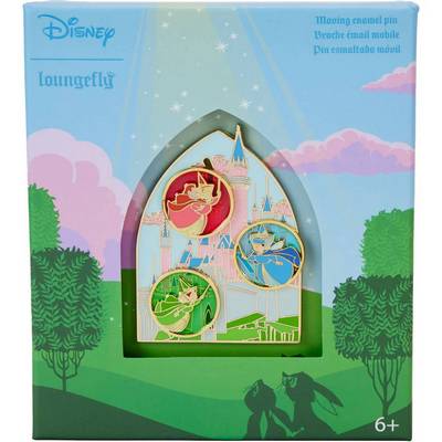 Sleeping Beauty Castle Three Good Fairies Stained Glass Collector Box Sliding